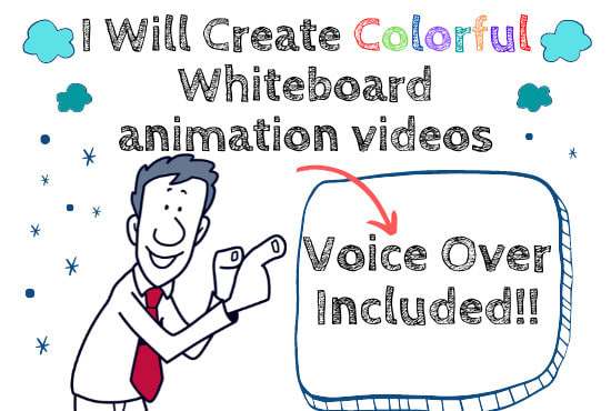 Gig Preview - Create colorful whiteboard animation video with voiceover