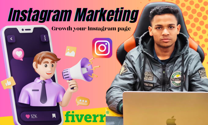 Gig Preview - Do instagram marketing and promotion for growth your pages