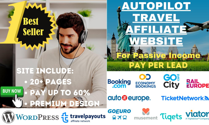 Gig Preview - Create an exclusive travel affiliate website