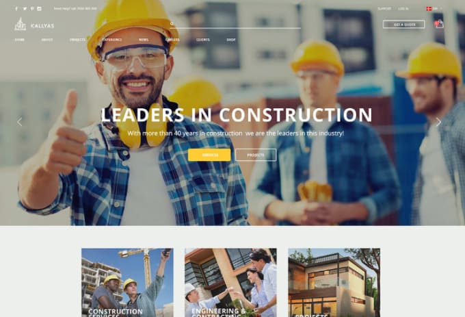 Gig Preview - Create construction company website