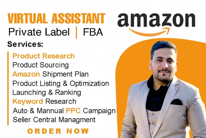 Gig Preview - Be your professional amazon fba virtual assistant VA SEO PPC account manager