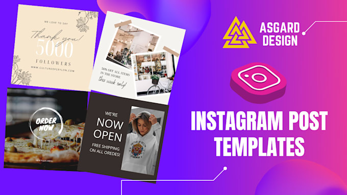 Gig Preview - Create unique and stylish instagram post templates