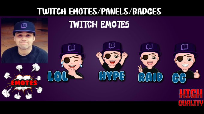 Gig Preview - Create eye catching emotes and sub badges for you twitch stream