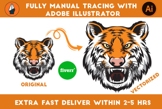 Gig Preview - Do vector tracing or logo tracing within two hours