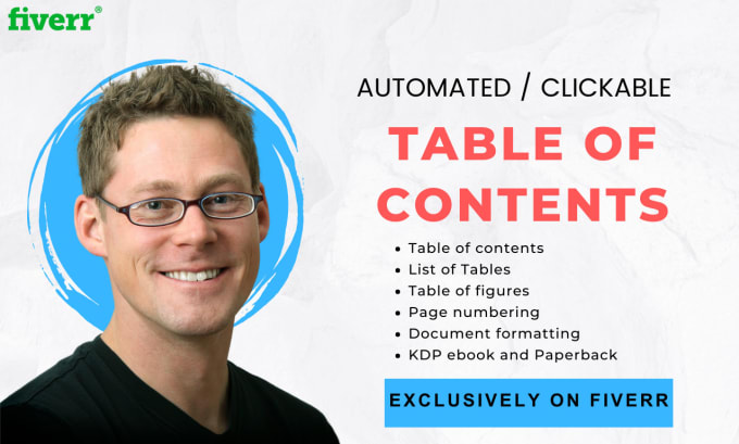 Gig Preview - Create automated table of contents page numbering in word