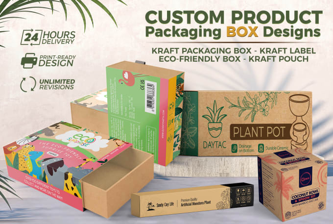 Gig Preview - Create craft box, kraft box, packaging box design for amazon