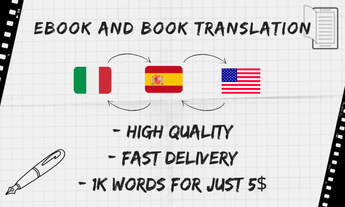 Gig Preview - Translate ebook or book in italian spanish english