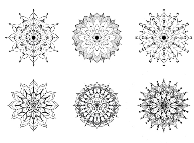 Gig Preview - Design 1000 printable colouring mandala pages for your  KDP