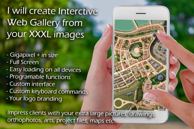 Gig Preview - Create branded interactive web viewer from your xxxl images