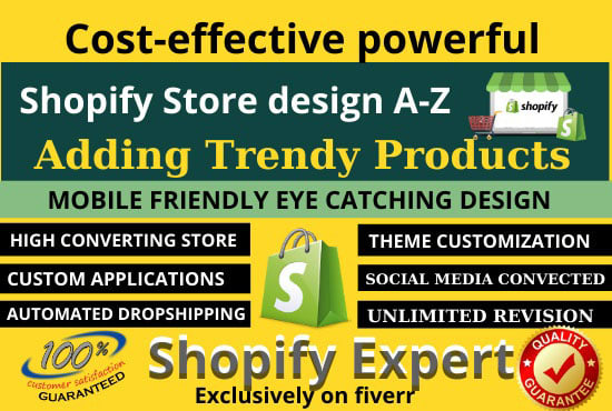 Bestseller - design powerful ecommerce shopify website or SEO optimize shopify store