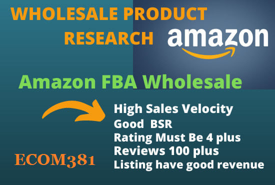 Gig Preview - Do amazon fba product research for private label or wholesale