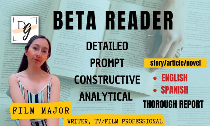 Gig Preview - Thoroughly beta read your work and provide feedback