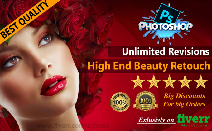 Gig Preview - Do high end beauty retouch in photoshop