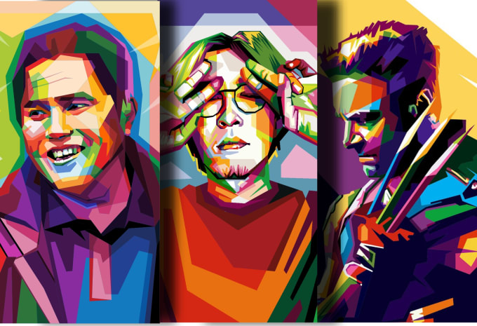 Gig Preview - Draw your photos into awesome wpap pop portrait art style in 24 hours