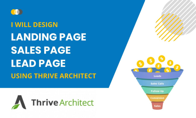 Gig Preview - Design landing page or sales page or lead page using thrive architect