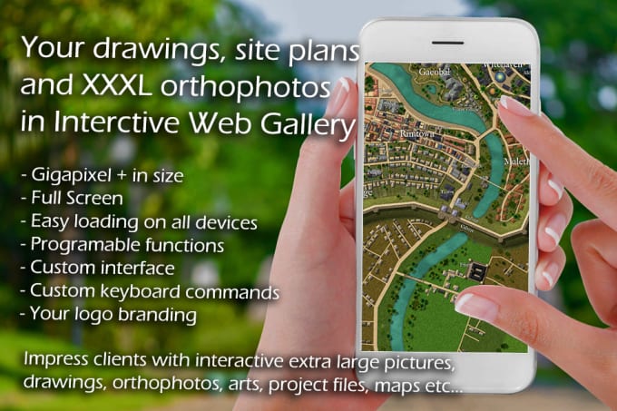 Gig Preview - Make interactive viewer for orthophoto, map or catalog