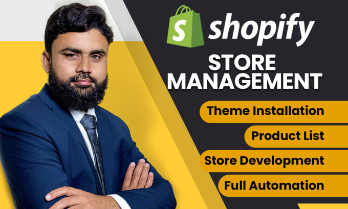 Gig Preview - Be your shopify expert virtual assistant and shopify store manager