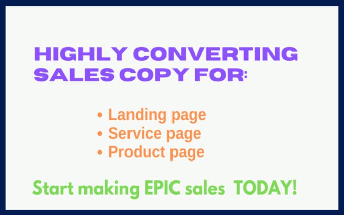 Gig Preview - Create a killer sales copy for landing page, sales page, and service page