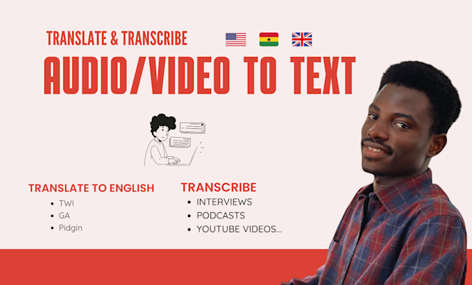 Gig Preview - Transcribe and translate ghanaian language and pidgin