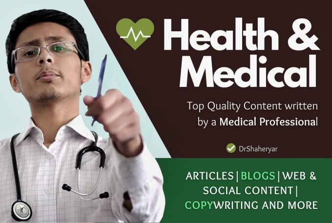 Gig Preview - Write health articles and medical blogs with SEO