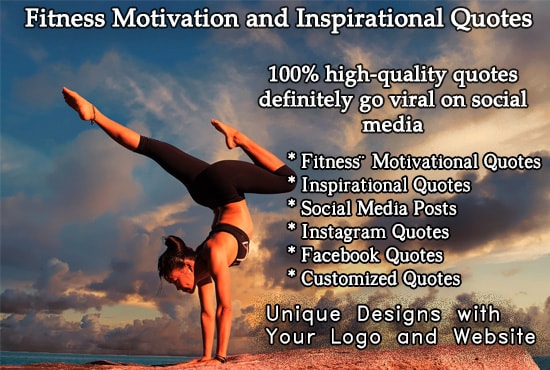 Gig Preview - Make fitness motivational, inspiration quotes for instagram