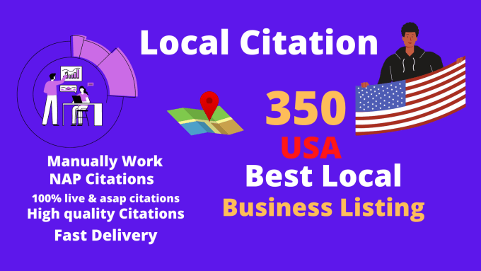 Gig Preview - Build 350 USA local citations and local SEO business listing