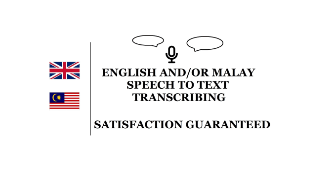 Gig Preview - Provide transcription for malay or english audio