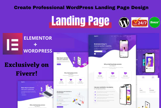 Gig Preview - Create a wordpress landing page, sales funnel, or squeeze