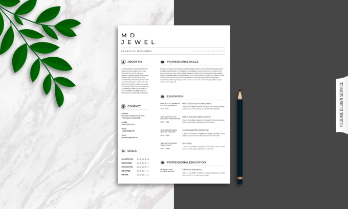 Gig Preview - Do your resume, CV and letterhead design