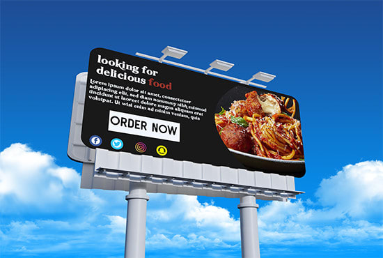 Gig Preview - Design trendy billboard, yard sign, signage, rollup hoardings