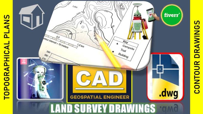 Gig Preview - Create accurate contour map and topo plan from gps, land survey, and gis data