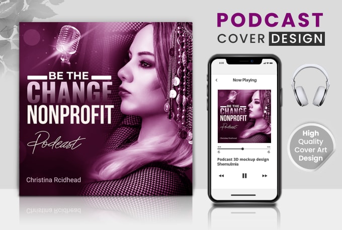 Gig Preview - Design a professional podcast cover art or podcast logo