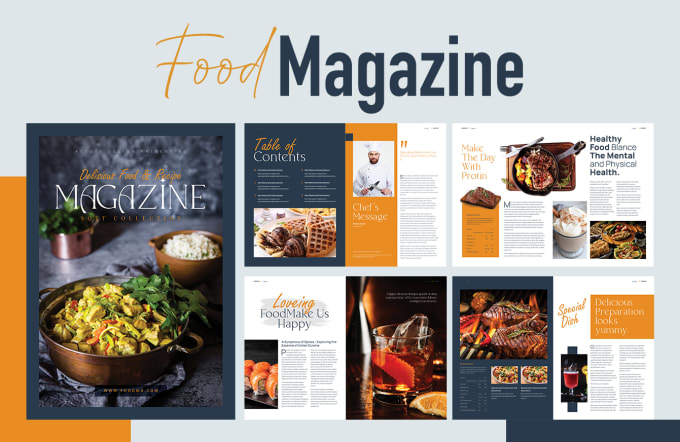 Gig Preview - Design digital menu book, restaurant, recipe ebook, redesign