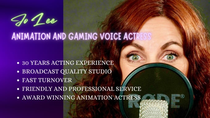 Gig Preview - Record a character voiceover for animations and video games