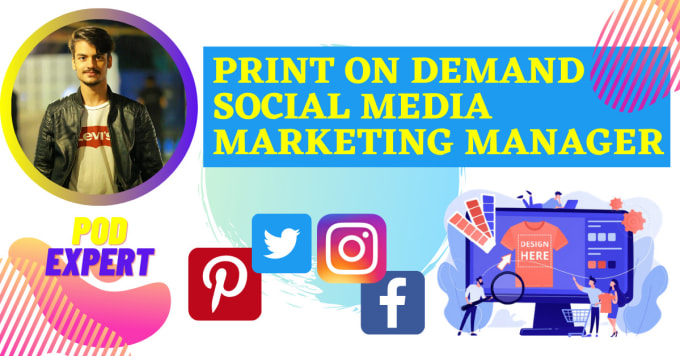 Gig Preview - Be your print on demand social media marketing manager