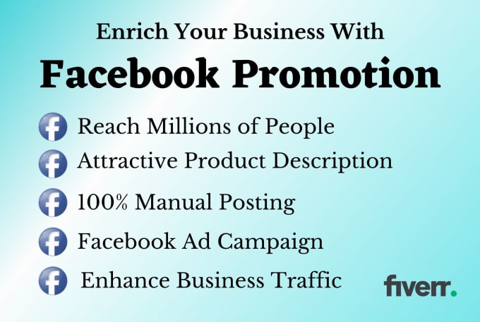 Gig Preview - Do facebook promotion, create and manage fb business page