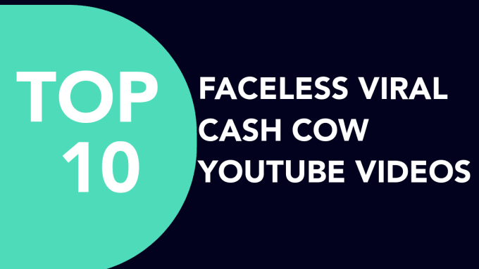 Gig Preview - Create viral top 10 faceless cash cow videos including eye catching thumbnail