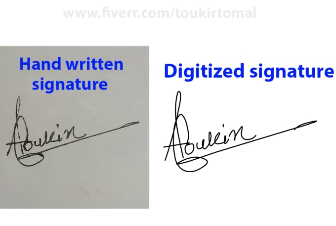 Gig Preview - Do redraw handwriting signature or vector tracing