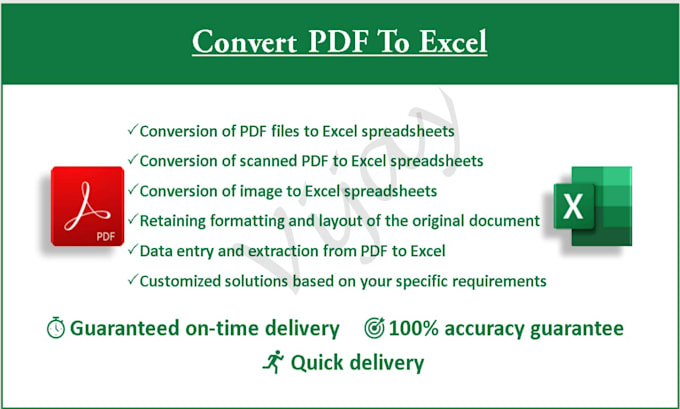 Gig Preview - Convert PDF to excel