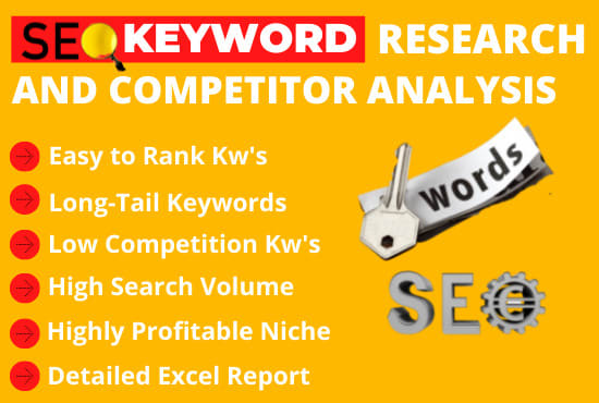 Gig Preview - Do excellent SEO keyword research and competitor analysis