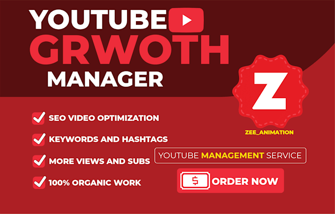 Bestseller - be your youtube channel growth manager