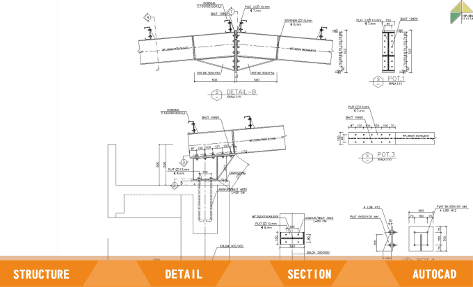 Gig Preview - Draw a floor plan and structural details using autocad