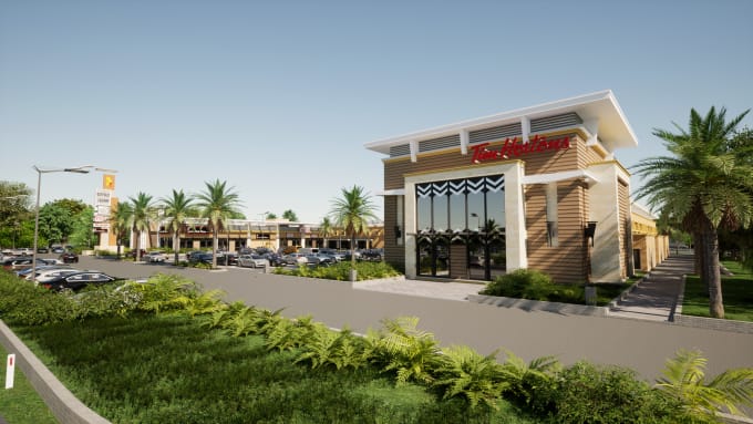 Gig Preview - 3d design and modeling for commercial projects, strip malls, plaza, gas station