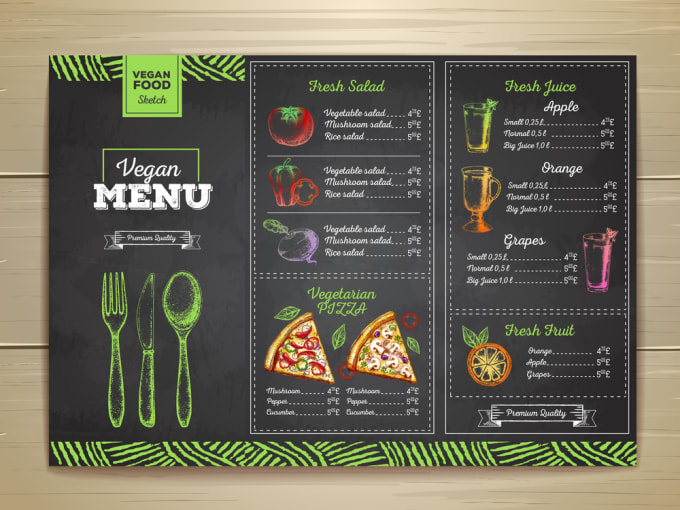 Gig Preview - Design restaurant, food menu, brochure, and digital 3d board, screen design