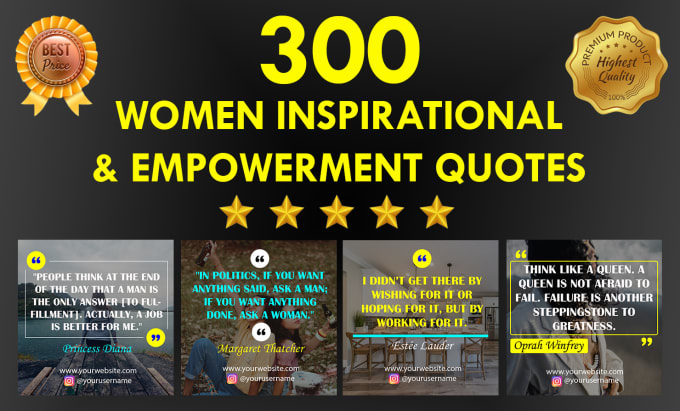 Gig Preview - Design 300 women inspirational and empowerment quotes