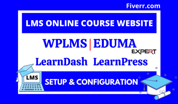 Gig Preview - Lms website and online course website create using learndash learnpress wplms