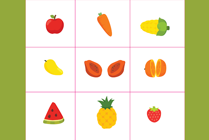 Gig Preview - Create unique and fun fruit cartoon illustrations