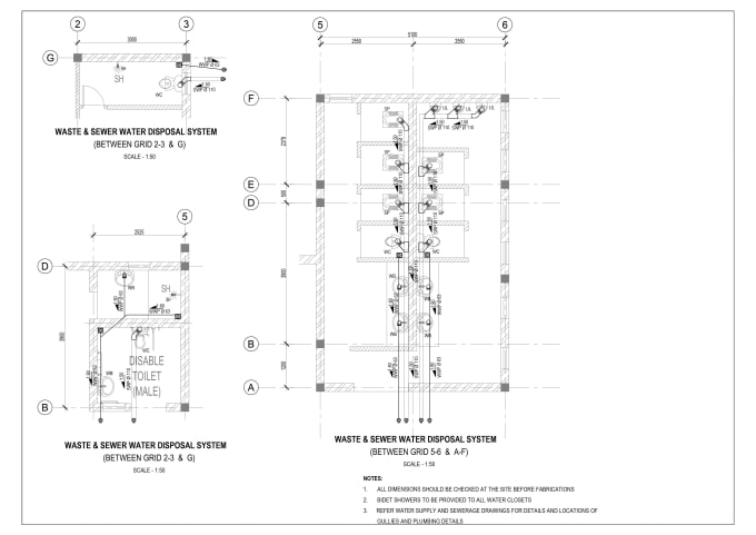 Gig Preview - Draw plumbing mep drawing in auto cad or revit