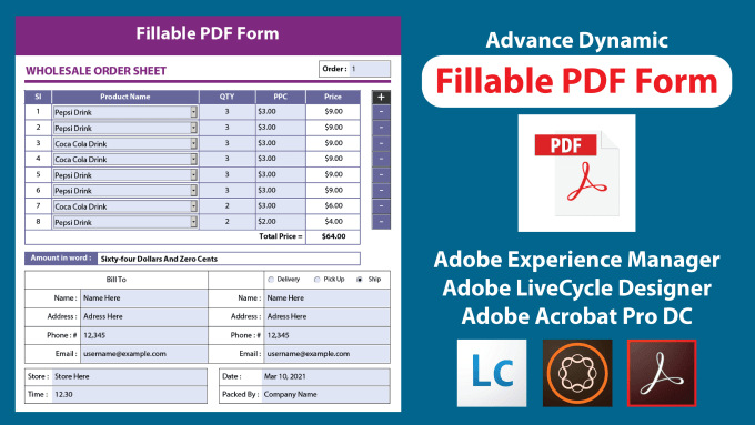 Gig Preview - Create fillable pdf form