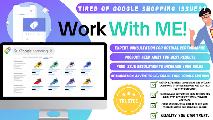 Gig Preview - Optimize your google merchant center account and feeds